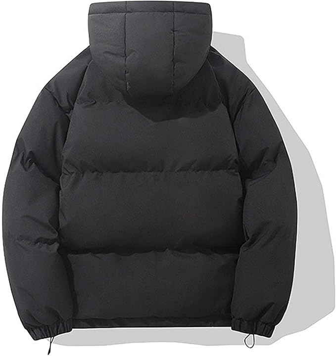 Quilted jacket with hood and zipper