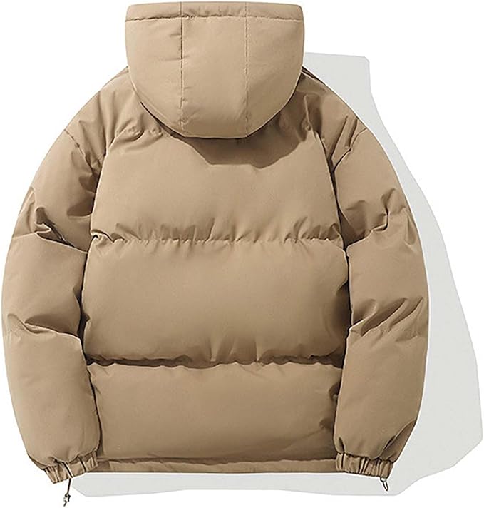 Quilted jacket with hood and zipper