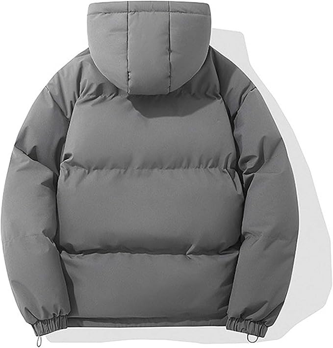Quilted jacket with hood and zipper
