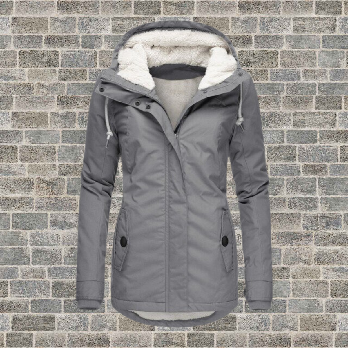 Elsie Belle Pleated cotton coat with hood