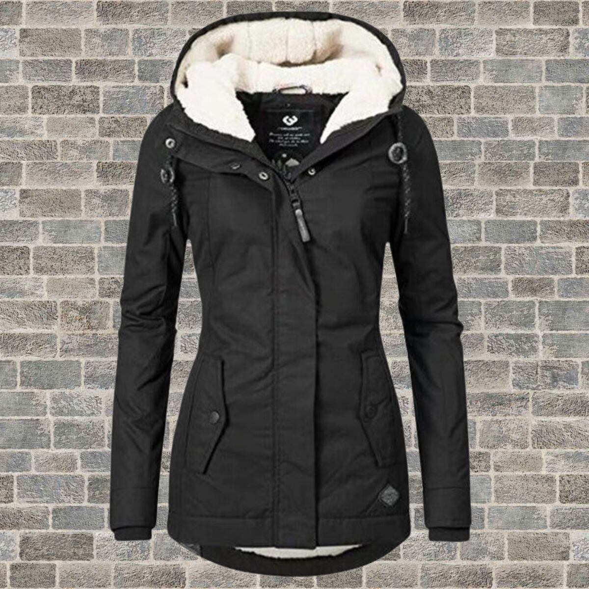 Elsie Belle Pleated cotton coat with hood