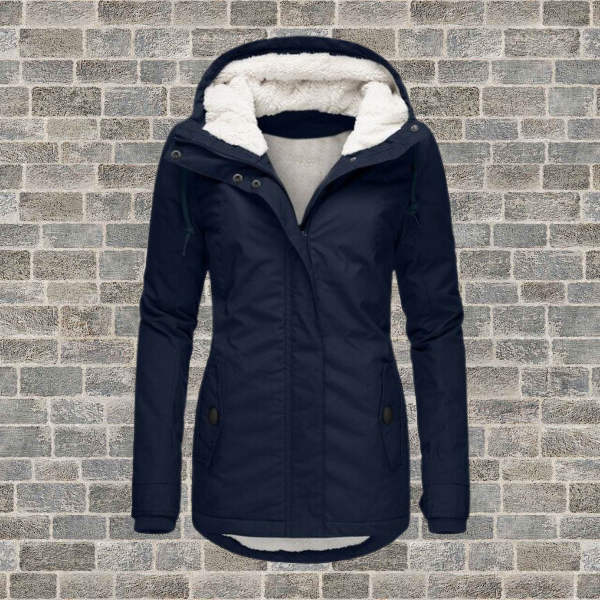 Elsie Belle Pleated cotton coat with hood