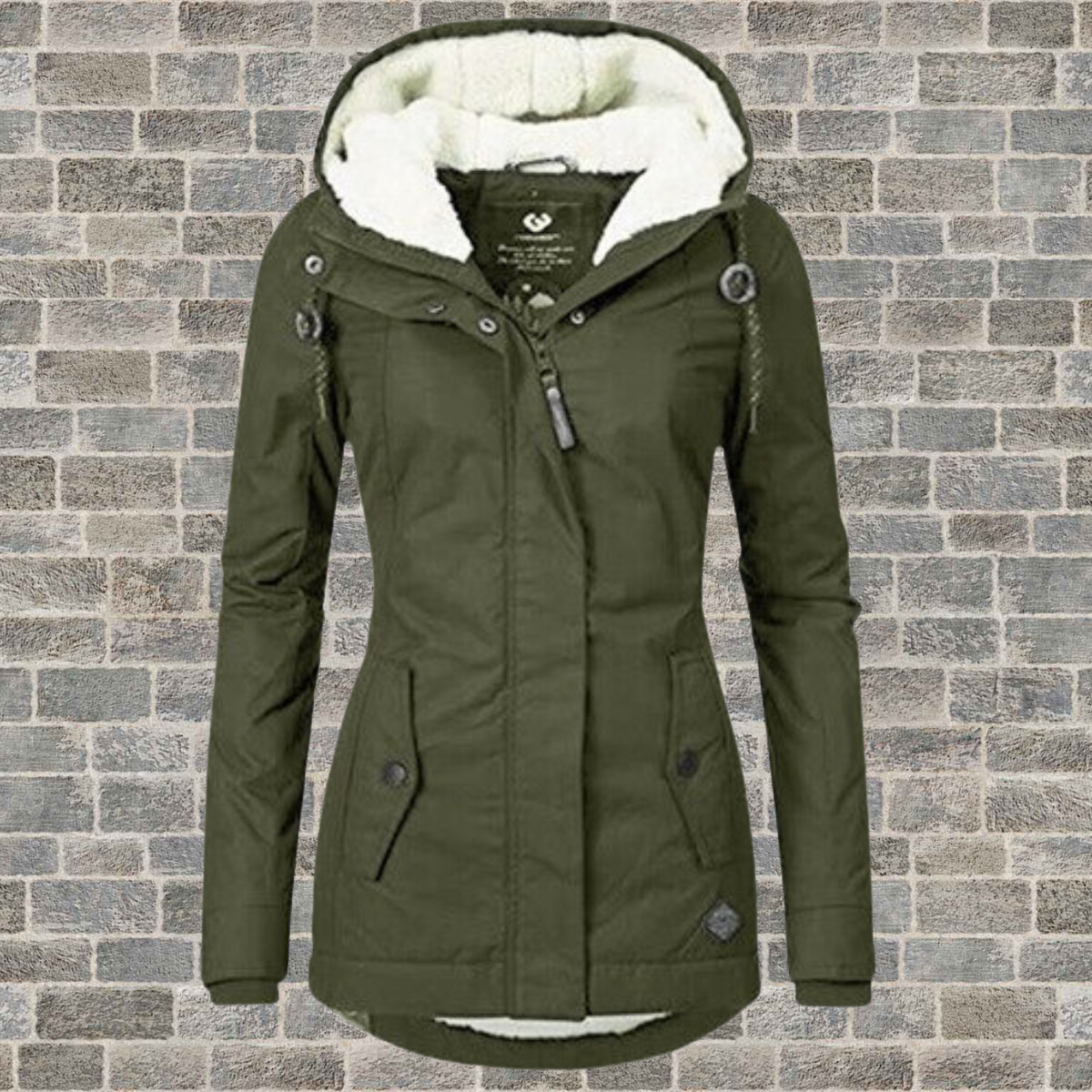 Elsie Belle Pleated cotton coat with hood