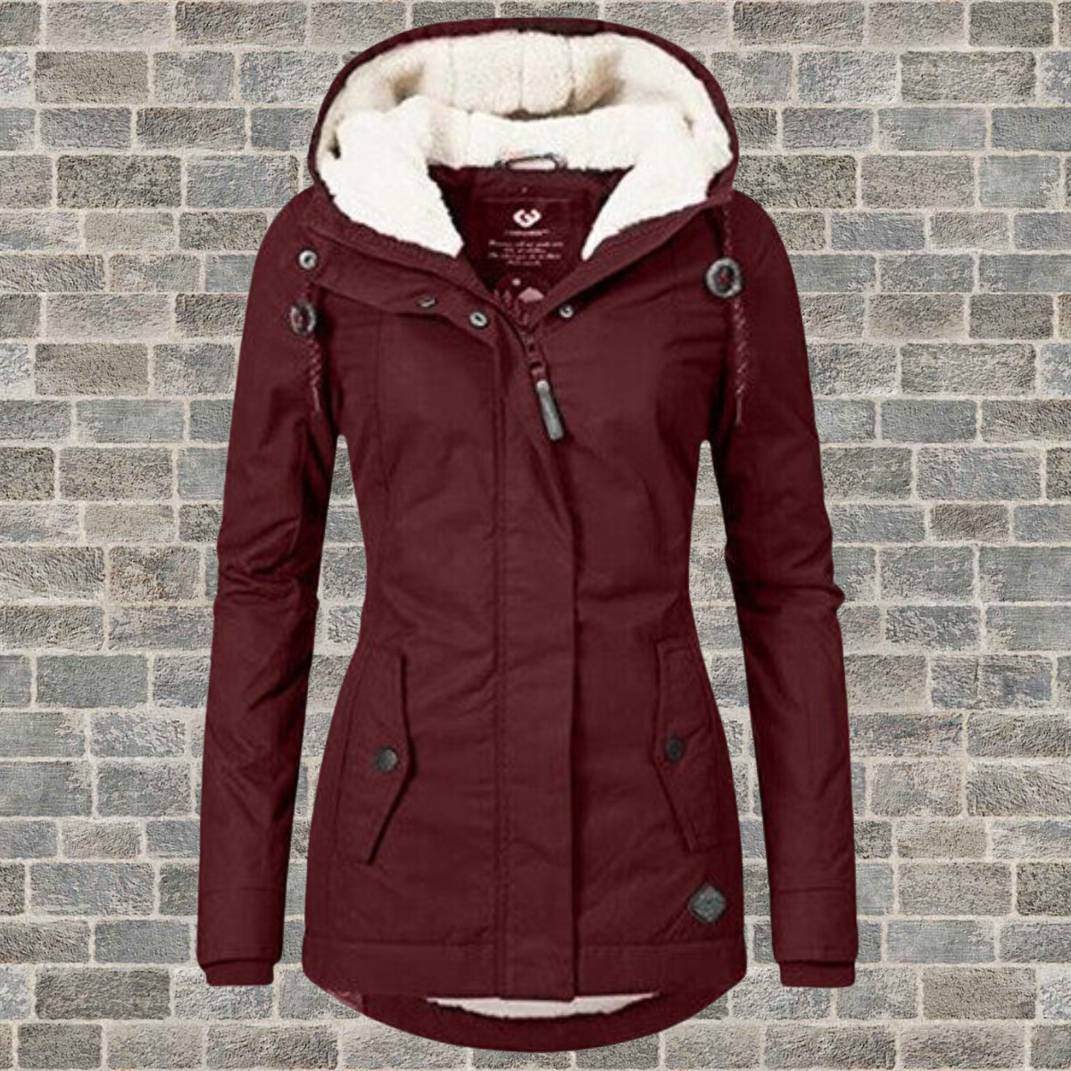 Elsie Belle Pleated cotton coat with hood