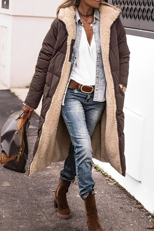 Long comfortable coat for women