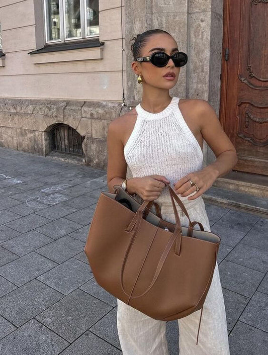 Vintage Tote Bag for Women Spacious Shoulder Bag