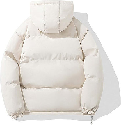 Quilted jacket with hood and zipper