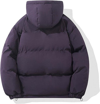Quilted jacket with hood and zipper