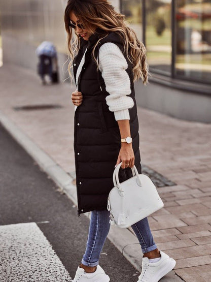 Parque - Knee-length quilted vest for women