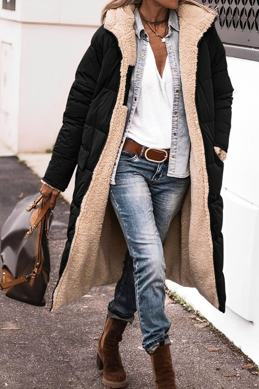 Long comfortable coat for women